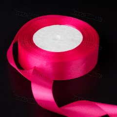 Лента атласная ФУКСИЯ шир.25мм, 30м