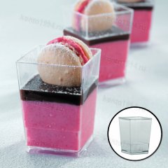 Стаканчики пластиковые, квадратные,120мл(100шт),уп