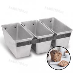 ФОРМА для хлеба СЕКЦИЯ 3Л 10, без ручек, 215х105 h105мм, металл.
