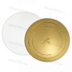 Подложка d200мм, толщ.3,2 мм, зол/бел(10 шт)