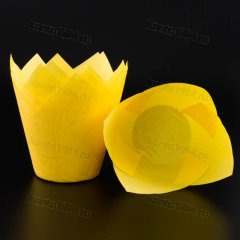 Форма бумажная - ТЮЛЬПАН, 50х75мм, ЖЕЛТЫЙ(3200шт)