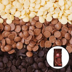 Шоколад темный Ковертюр (дропсы) 53%, коробка 2х5кг