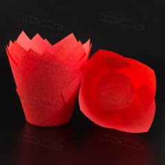 Форма бумажная - ТЮЛЬПАН, 50х75мм, КРАСНЫЙ(3200шт)