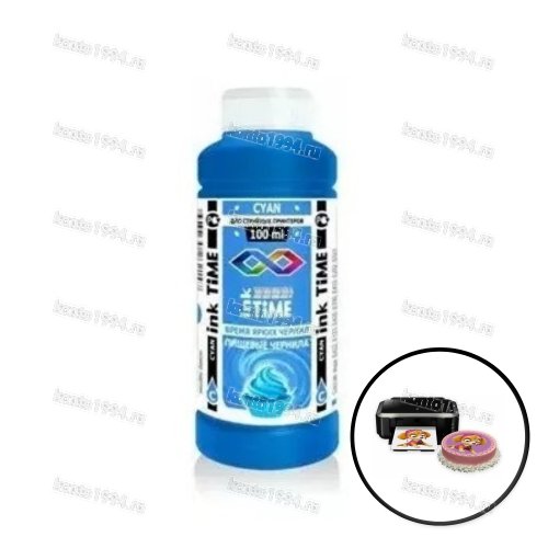 Чернила Синие(пищевая добавка) inkTime Cyan, 100мл