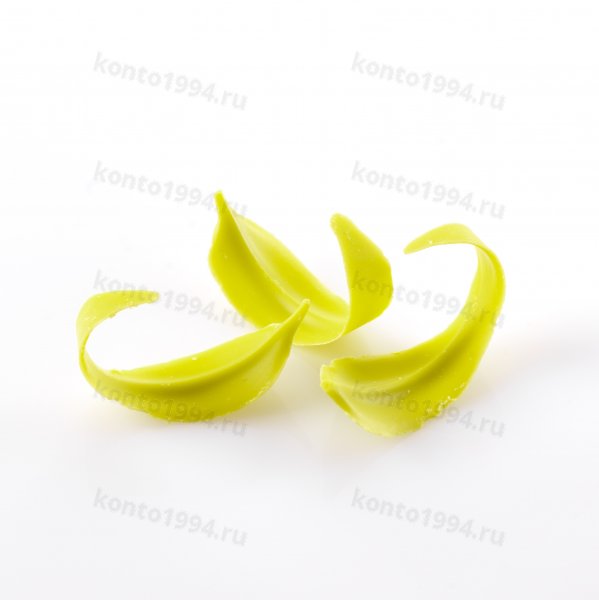 Шоколадный декор "Пастельные листья(салатовые)", L 35мм, d 8мм, 2,5кг