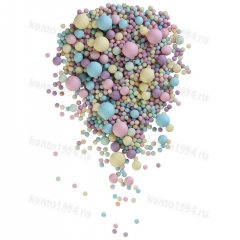Драже рисовое в глазури Микс(гол/жел/изумр/роз/сирен) #295м, 1,5кг