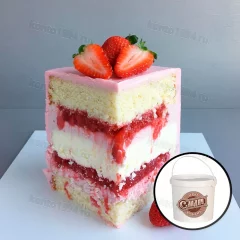 Начинка термостабильная "Сладич Крем" со вкусом КЛУБНИКА со сливками 13 кг