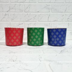 PA9090COLRCG_R Форма для куличей panettone 90*90H red+blu+green (2400 шт)