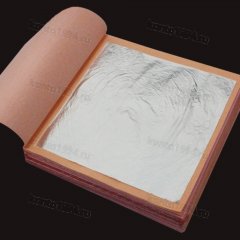 Серебро пищевое, 25листов, книжка, 80*80мм