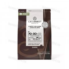 Шоколад горький Callebaut 70%, 2,5кг