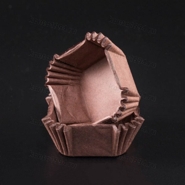 Капсула квадрат КОРИЧНЕВАЯ, 35х35мм, h22мм, 1000шт