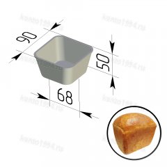 ФОРМА для хлеба 12-3, 90х90 h50мм, металл.