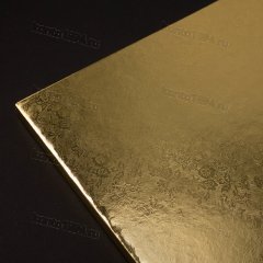 Подложка, картон КВАДРАТ- алюмин.ЗОЛОТО,40х40см/11см,шт