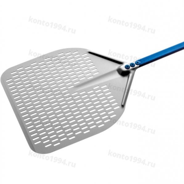 GiMetal ЛОПАТА для пиццы алюм.,анодир.,перфор.ПРЯМОУГ, 33Х33см,дл.186см