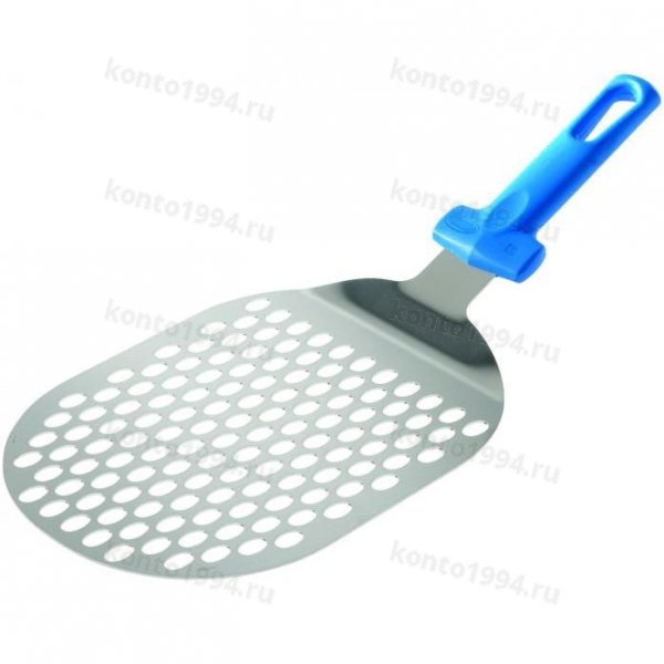 GiMetal Лопатка для пиццы перф, нерж.сталь, ОВАЛ, 17,5х21см, короткая