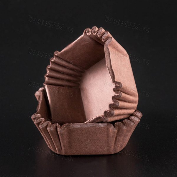 Капсула квадрат КОРИЧНЕВАЯ, 43х43, h24мм, 1000шт