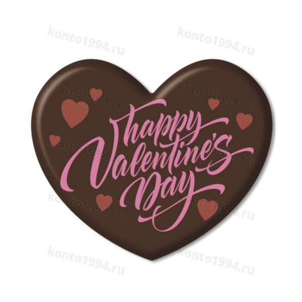 Декор готовый на основе темной конд.шокол.глазури "Valenrines Day"микс, сердце (144 шт/уп)