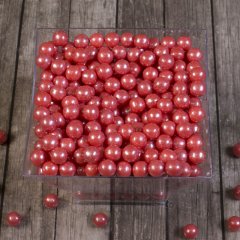 Драже Шарики сахарн.Красные, перламутр, d7 мм, кг