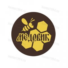 Декор готовый на основе темной конд.шокол.глазури, желтый "Медовик" (480шт)