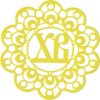 КРУЖЕВО  сахаристое - буквы ХВ, ЖЕЛТОЕ, 45шт